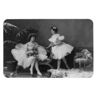 Vintage Ballerinas After the Encore Rectangular Magnets