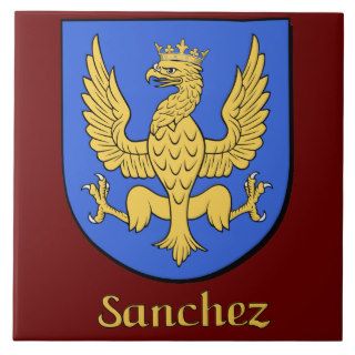 Sanchez Family Shield Decorative Tile