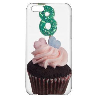 Mini cupcake with candle for eight year old iPhone 5C case