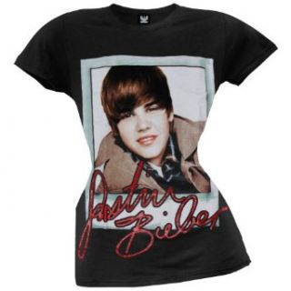 Justin Bieber   Girls Polaroid Photo Girls T shirt: Clothing