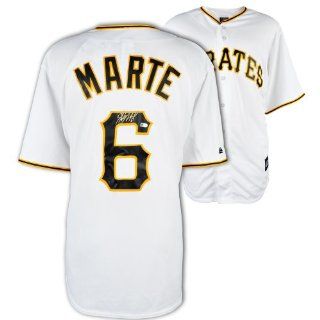 Starling Marte Pittsburgh Pirates Autographed Majestic Replica Home Jersey   Memories   Mounted Memories Certified: Sports Collectibles
