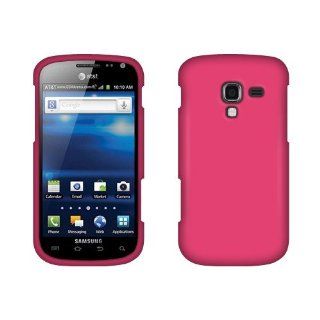 Samsung Exhilarate i577 Hot Pink Rubberized Cover Cell Phones & Accessories
