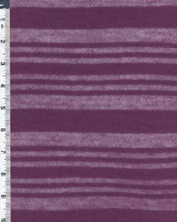 Shadow Horizon Stripe Sweater Jersey Knit Fabric By the Yard, Red Plum 577