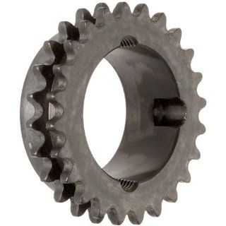 Martin Roller Chain Sprocket, Hardened Teeth, Taper Bushed, Type B Hub, Double Strand, 35 Chain Size, For 1210 Bushing, 0.375" Pitch, 24 Teeth, 1.25" Max Bore Dia., 3.074" OD, 2.4375" Hub Dia., 0.561" Width: Industrial & Scient