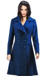 Doctor Who Cosplay Costume Blue Long Trench Coat, Women XS Adult Sized Costumes Clothing