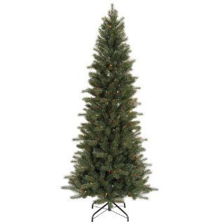 7.5' Pre Lit Blue Spruce Artificial Christmas Tree   Multi Color Dura Lights  
