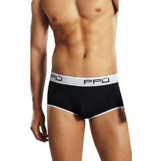 The PPU Scoop Back Detail Boxer Sexy Men's Underwear   Black & Original Artwork Chinese Love Spell Symbol Pocket Card Gift Set: Health & Personal Care