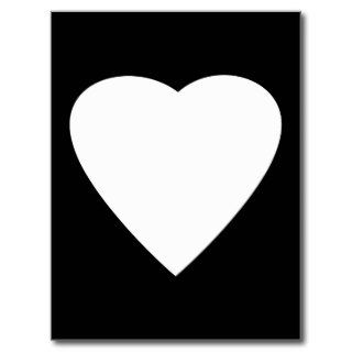 Black and White Love Heart Design. Post Card