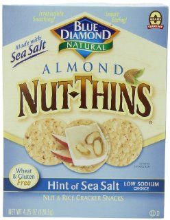 Blue Diamond Almond Nut Thins Cracker Snacks, Hint of Sea Salt Nut, 4.25 Ounce Boxes (Pack of 12) : Almond Chips : Grocery & Gourmet Food