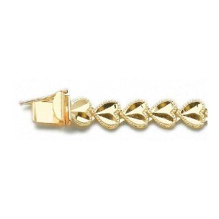 Gold Fashion Brclts Bracelet Heart Link Bracelet D C W Lobster Clasp: Million Charms: Jewelry