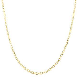 14 Karat Yellow Gold 2.1 mm Solid Textured Rolo Link Chain (18 Inch): Jewelry