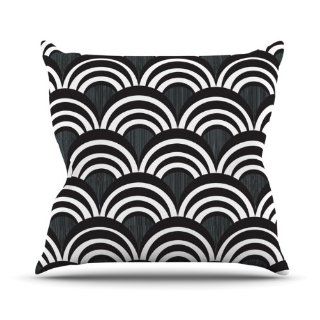 Kess InHouse Nicole Ketchum Art Deco Black Throw Pillow, 20 by 20 Inch  