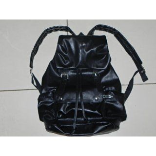AM Landen Soft PU Leather Like Material Backpack School Bag Travel Bag: Clothing