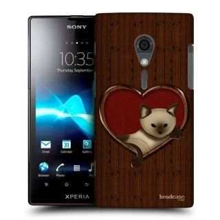 Head Case Designs Cat In A Heart Wood Craft Hard Back Case Cover for Sony Xperia ion LTE LT28i: Cell Phones & Accessories