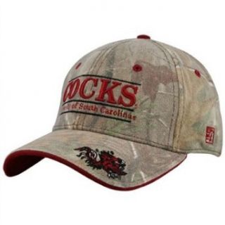 South Carolina Gamecocks Hat Cap RealTree Camo Flexfit One Size: Clothing