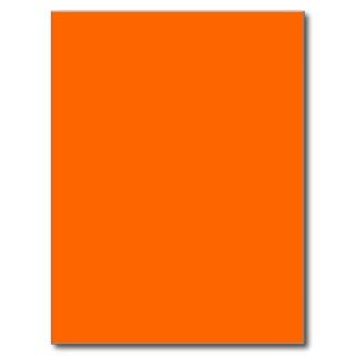 neon  orange solid color post card