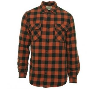 Ralph Lauren Men's Checkerboard Long Sleeve Shirt Orange/Black S Clothing