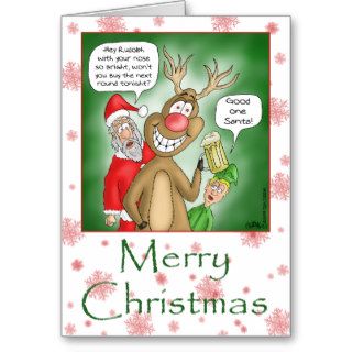 Funny Christmas Cards: Bar Hopping