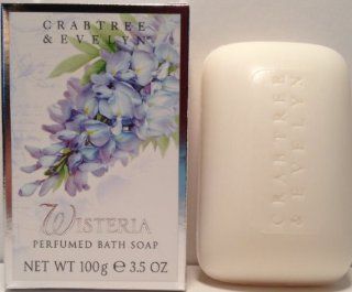 Crabtree & Evelyn Classic Wisteria Original Perfumed Bath Soap (single bar 100g) : Beauty