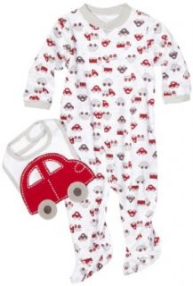 Babyworks Baby boys Newborn Car Coverall and Bib Set, Grey, 3 6 Months: Clothing