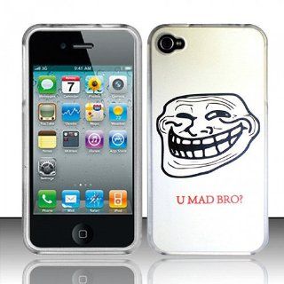 Silver Meme Hard Cover Case for Apple iPhone 4 4S Cell Phones & Accessories