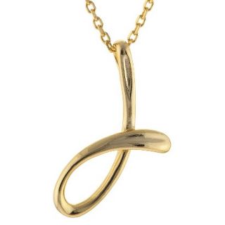 Womens Gold Plated Letter J Pendant   Gold (18)