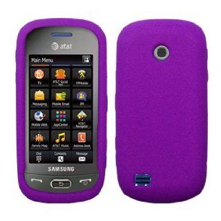 Purple Silicone Skin / Case / Cover for Samsung Eternity II / SGH A597: Cell Phones & Accessories