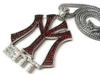 LIL'WAYNE DRAKE NICKI Young Money Pendant Chain Silver/Red mp597RHRD Jewelry