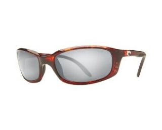Costa Del Mar Brine Sunglasses   Tortoise Frame   Silver Mirror COSTA 580 Lens: Clothing