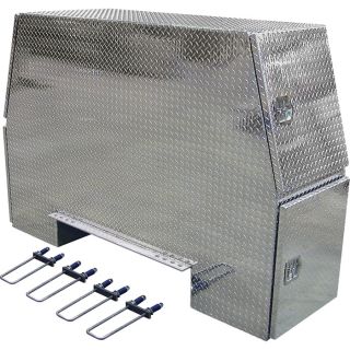 Buyers Products Aluminum Heavy Duty Backpack Truck Box   Diamond Plate, 92 Inch