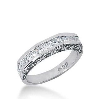 Diamond Wedding Ring 15 Princess Cut 0.05 ct Total 0.75 ctw. 580 WR2320: Wedding Bands Wholesale: Jewelry