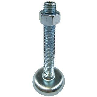 J.W. Winco 24N200TW4/AK Series GN 340 Steel Threaded Stud Type Leveling Mount with White Rubber Pad Inlay and Nut, Metric Size, M24 x 3.0 Thread Size, 120mm Base Diameter, 200mm Thread Length: Vibration Damping Mounts: Industrial & Scientific