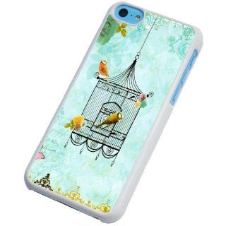 iphone 5C Vintage shabby chic bird cage Fashion Trend Design Case/Back cover Metal and Hard Plastic Case Cell Phones & Accessories