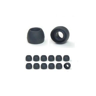 12 pairs   Small   replacement headphone earphone tips for Ultimate Ears and other brands. 6 pr. black, 6 pr. clear, plus free memory foam ear cushion sample (fit information below): Electronics