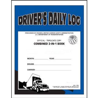 PARTSMART SMR605L Document, Two In One Driver's Daily Log Book w/Detailed DVIR; 2 ply, Book Format, Carbon (Pack of 10): Automotive