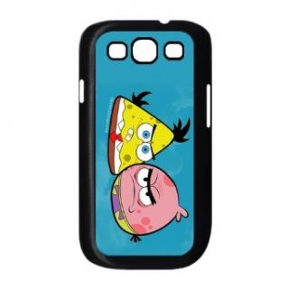 wonderful cartoon series cases, Angry Spongebird   Angry Birds vs SpongeBob Black Case for Samsung Galaxy S3 I9300 Cell Phones & Accessories