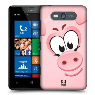 Head Case Designs Pig Square Face Animals Hard Back Case Cover For Nokia Lumia 820: Cell Phones & Accessories
