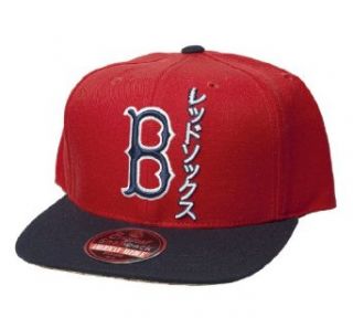Boston Red Sox MLB Baseball Tokyo Pop American Needle Snap Back Cap/ Hat   Blue / Red at  Mens Clothing store: