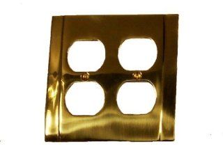 Brass Accents M03 S3660 609 Contemporary Style   Antique Brass Outlet Cover   Solid Brass / 2 Duplex   Switch And Outlet Plates  