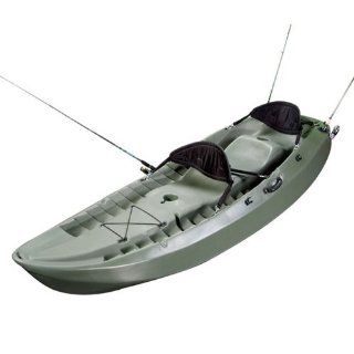 Lifetime Sport Fisher Kayak with Paddles and Backrests (Olive Green, 10 Feet) : Fishing Kayaks : Sports & Outdoors