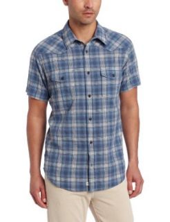 Lucky Brand Men's Fly Short Sleeve Western Shirt at  Mens Clothing store