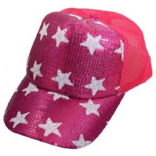 Adjustable Band Mesh Fuchsia White Starfish Decoration Sun Visor Cap for Women at  Womens Clothing store