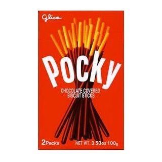 Glico Pocky Chocolate Cream Covered Biscuit Sticks 2.82oz. : Biscuits Gourmet : Grocery & Gourmet Food