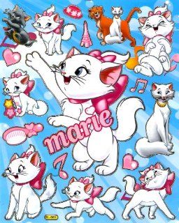 Aristocats Marie on hind legs reaching kitty cat Duchess mom O'Malley Disney Movie Sticker Sheet BL668 : Prints : Everything Else