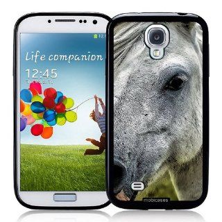 White Horse Pony Face   Protective Designer BLACK Case   Fits Samsung Galaxy S4 i9500 Cell Phones & Accessories