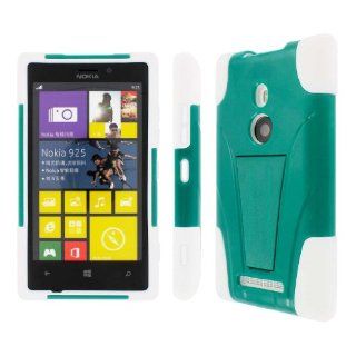 MPERO IMPACT X Series Kickstand Case for Nokia Lumia 925   Teal / White Cell Phones & Accessories