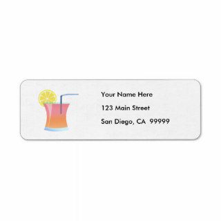 Sunrise Lemon Cooler Custom Return Address Label