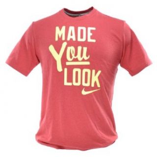 Nike "Made You Look" Men's Fashion Tee Cotton Light Red 534485 608 L  Fashion T Shirts  Clothing