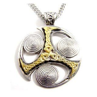 Ancient Triskilian Celtic Isle of Man Symbol Nordic Pendant Necklace: Jewelry