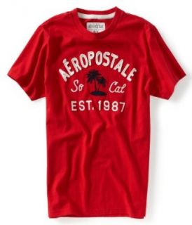 Aeropostale Young Mens; Mens Red 629 Aeropostale So Cal Graphic T Shirt   Size (Large) at  Mens Clothing store